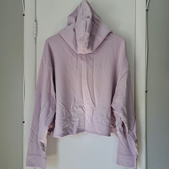 Nike Yoga Women's Plus 3X Light Purple Cropped Hoodie - Picture 2 of 7